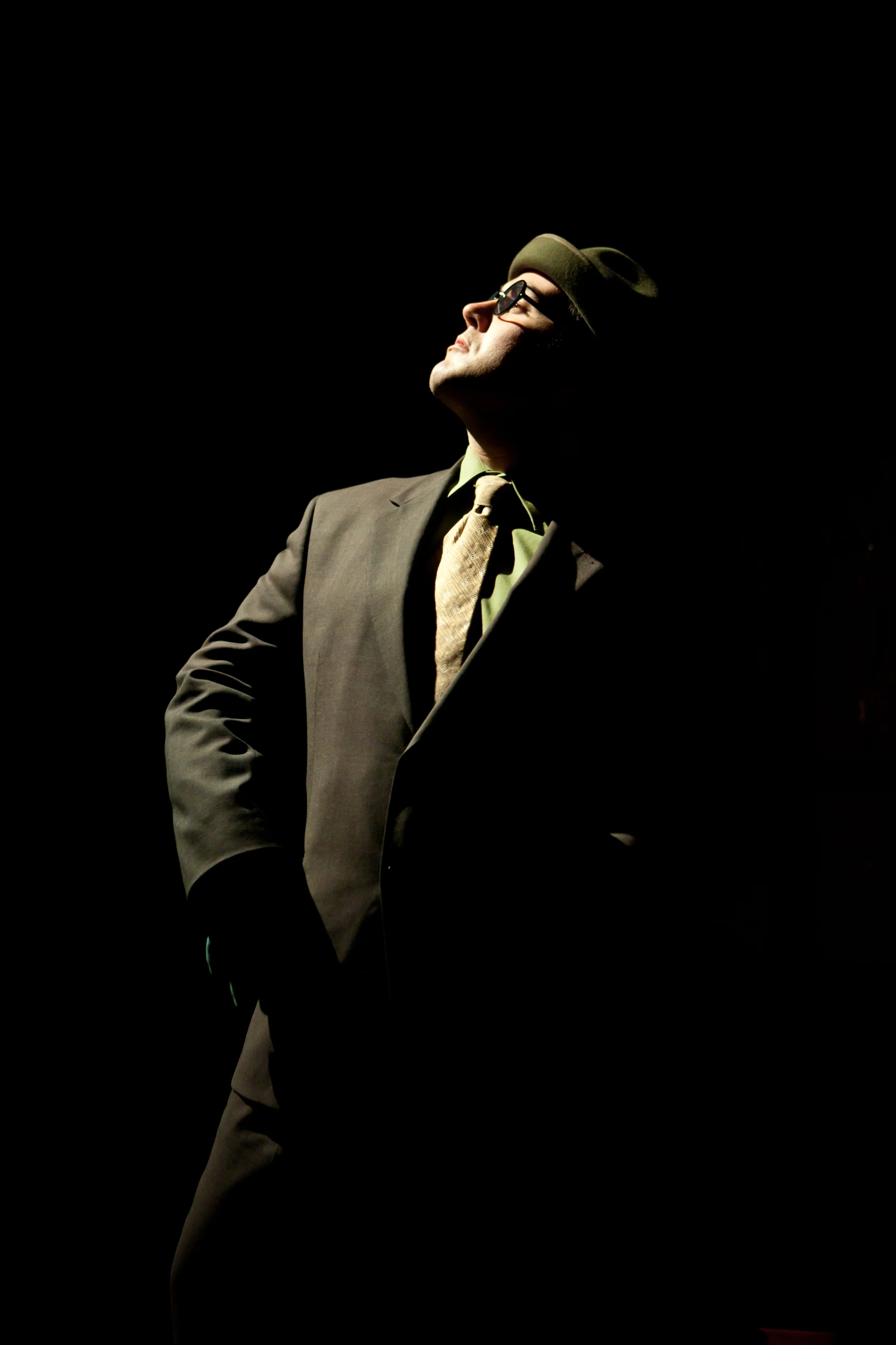 Walking Shadow Theatre Company, after the quake. Pictured: Brant Miller as Frog. Photo credit: Dan Norman. Director: Amy Rummenie, Costume design: Andrea Gross, Lighting design: Peter Mitchell, Scenic design: Steve Kath