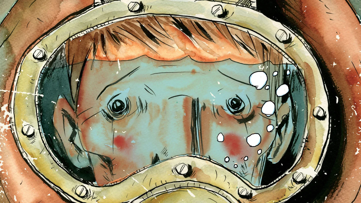 Detail of cover art from The Underwater Welder by Jeff Lemire.
