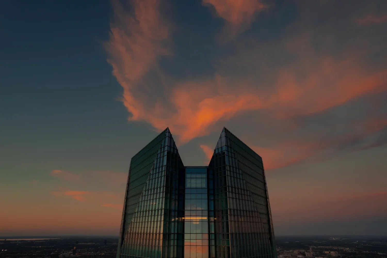 drone-architecture-okc-downtown-golden-hour-devon-tower.webp