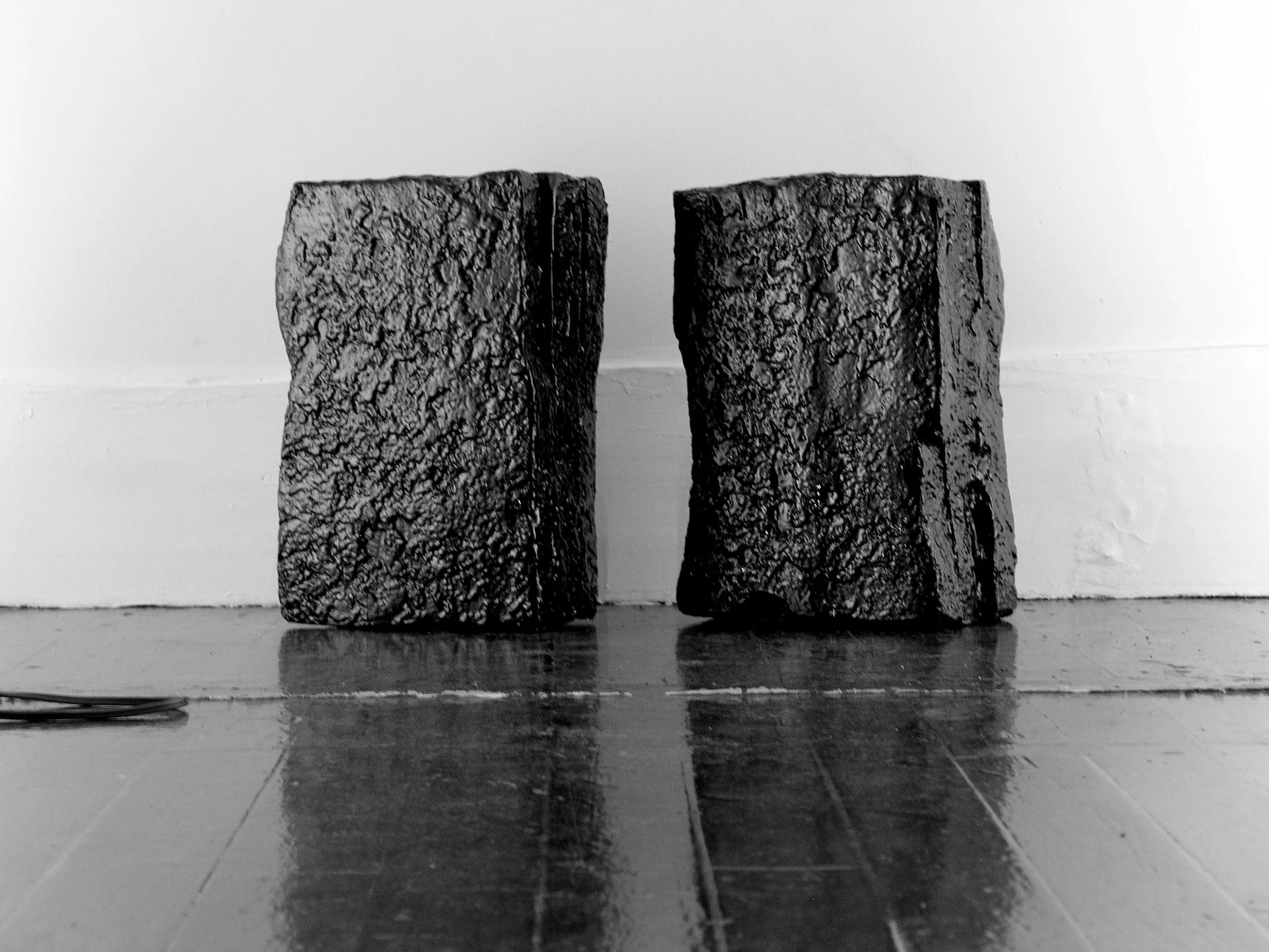  HOEKSTRA  Title:&nbsp; Mystery Booms &amp; Gobekli Tepe   Date: 2010  Materials: Enamel Foam Joint Compound  Dimensions: 10” x 15 1/2” x 6” 