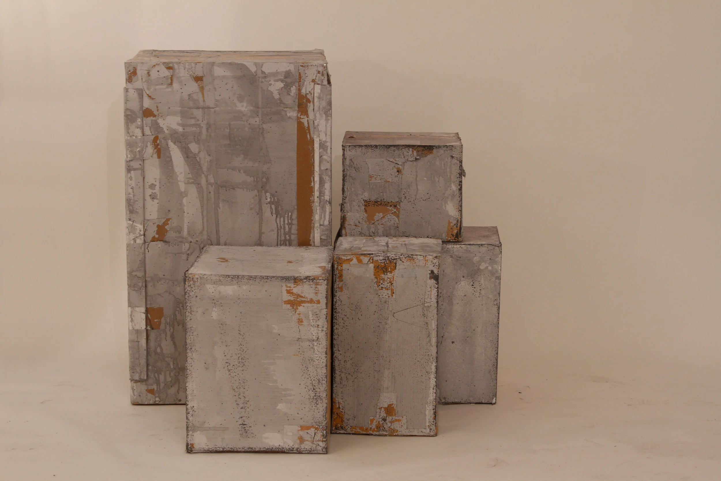  HOEKSTRA + OLMSTED  Title:&nbsp; Feeling, Walking   Date: 2012  Materials: Flat latex paint, universal tints on cardboard  Dimensions: Variable (~2ft - 6ft )  Image also available as custom pigment print (edition of 10) 