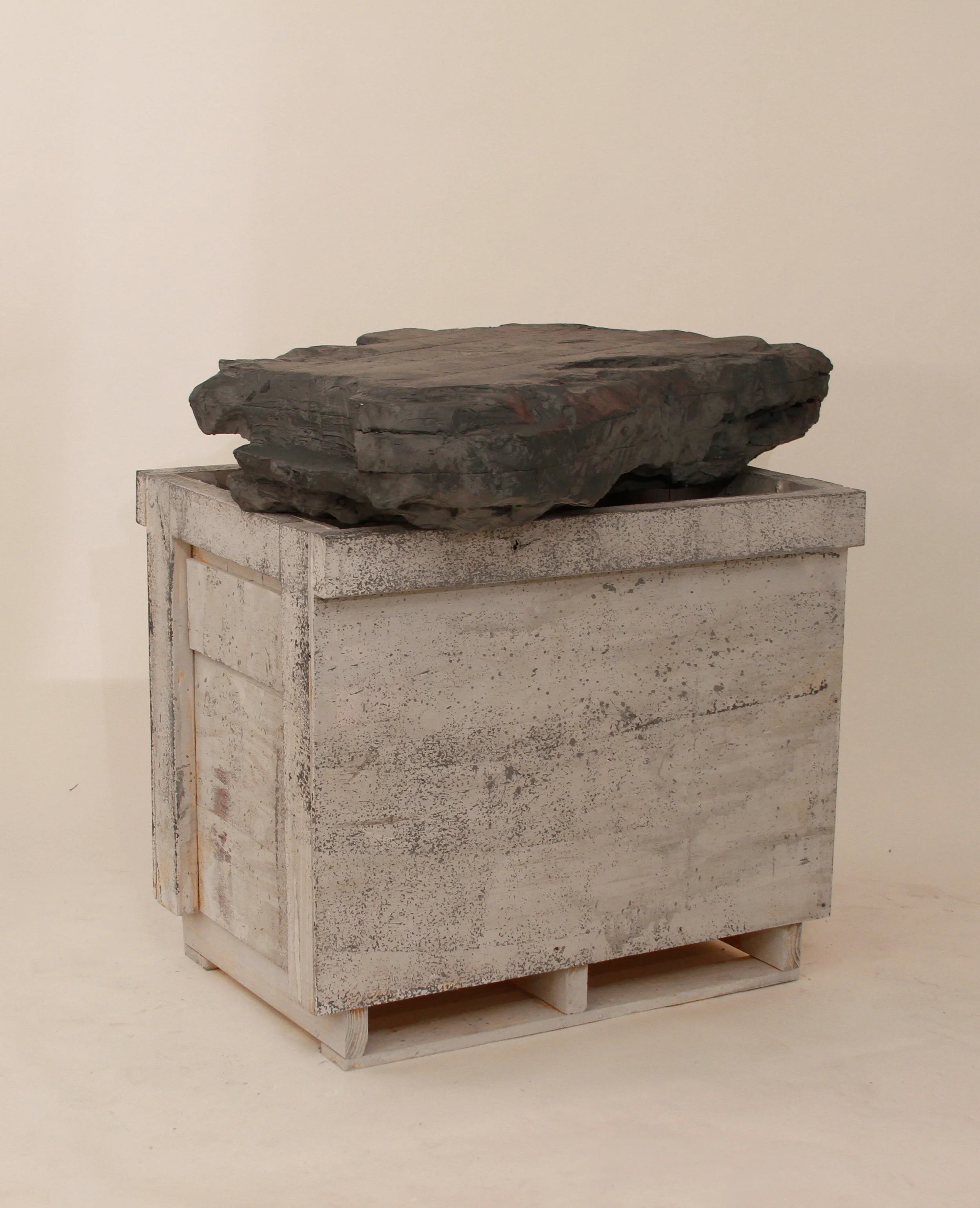  HOEKSTRA + OLMSTED  Title:&nbsp; Aligned with the Original Blueprint   Date: 2012  Materials: Flat latex paint, universal tints, phenolic foam, joint compound on wood  Dimensions: Variable (~3ft x 4ft x 6ft)  Image also available as custom pigment p