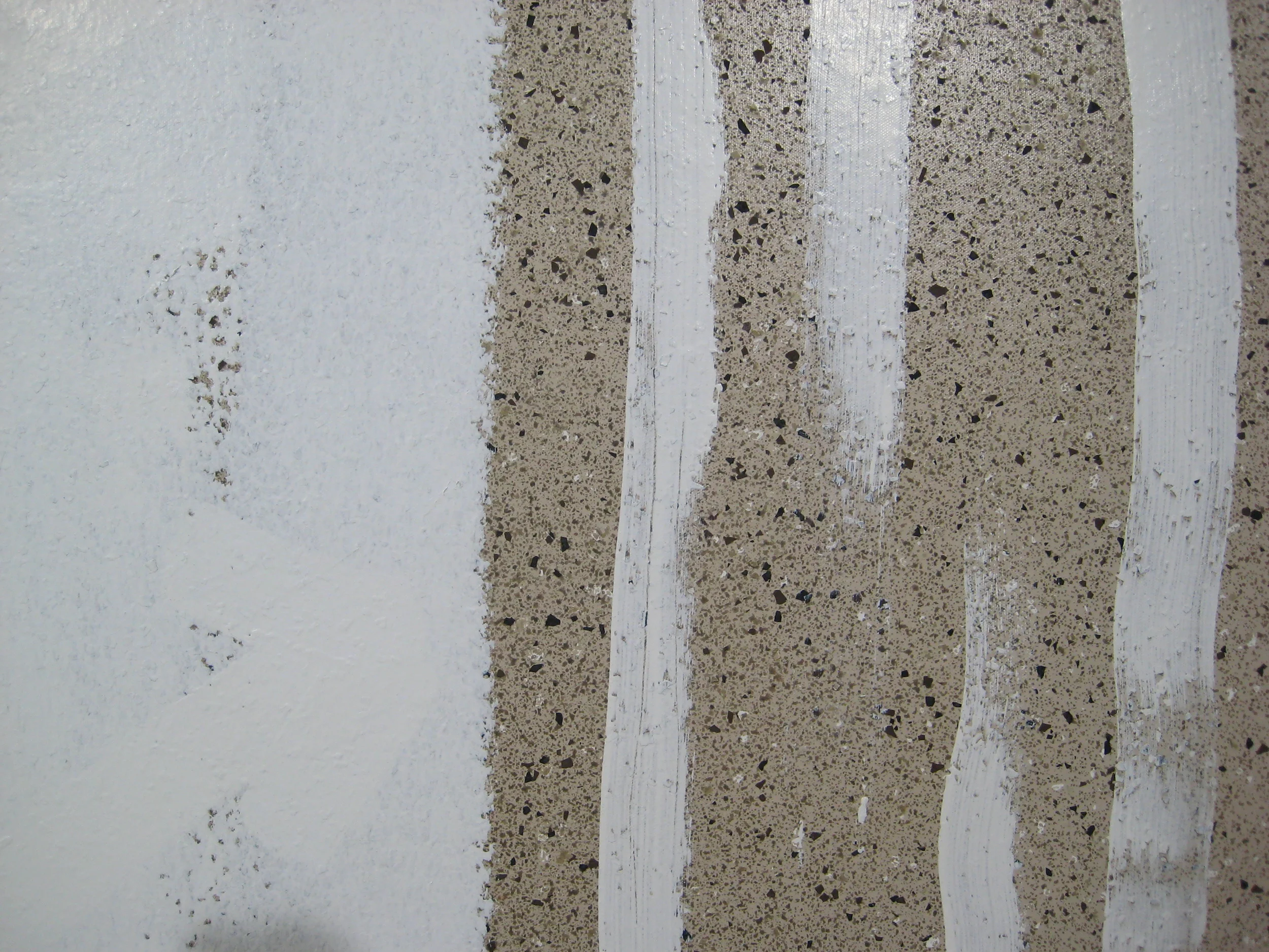  Title:  OCEAN PLASTIC  Date: 2014 Materials: Semi-gloss latex paint, flat latex paint, spray enamel, wax, universal pigments on canvas Dimensions: 72 in x 64 in (36 in x 64 in x 2 panels)  Dennis Hoekstra 