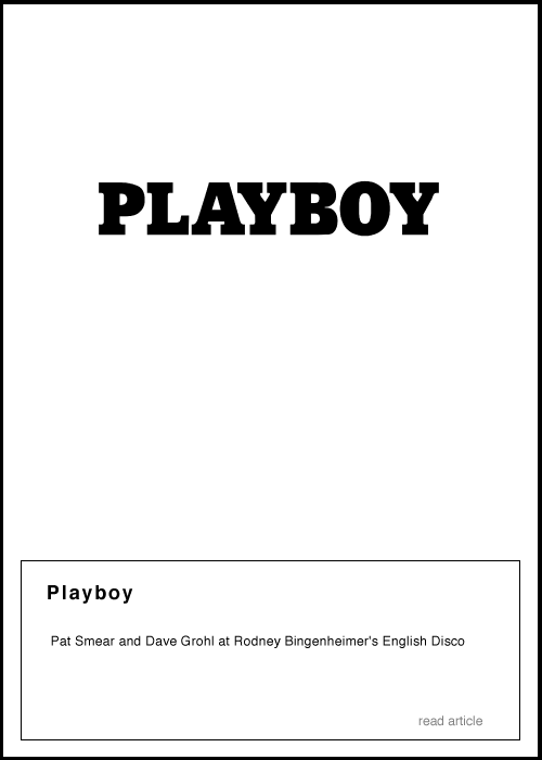 Playboy magazine template