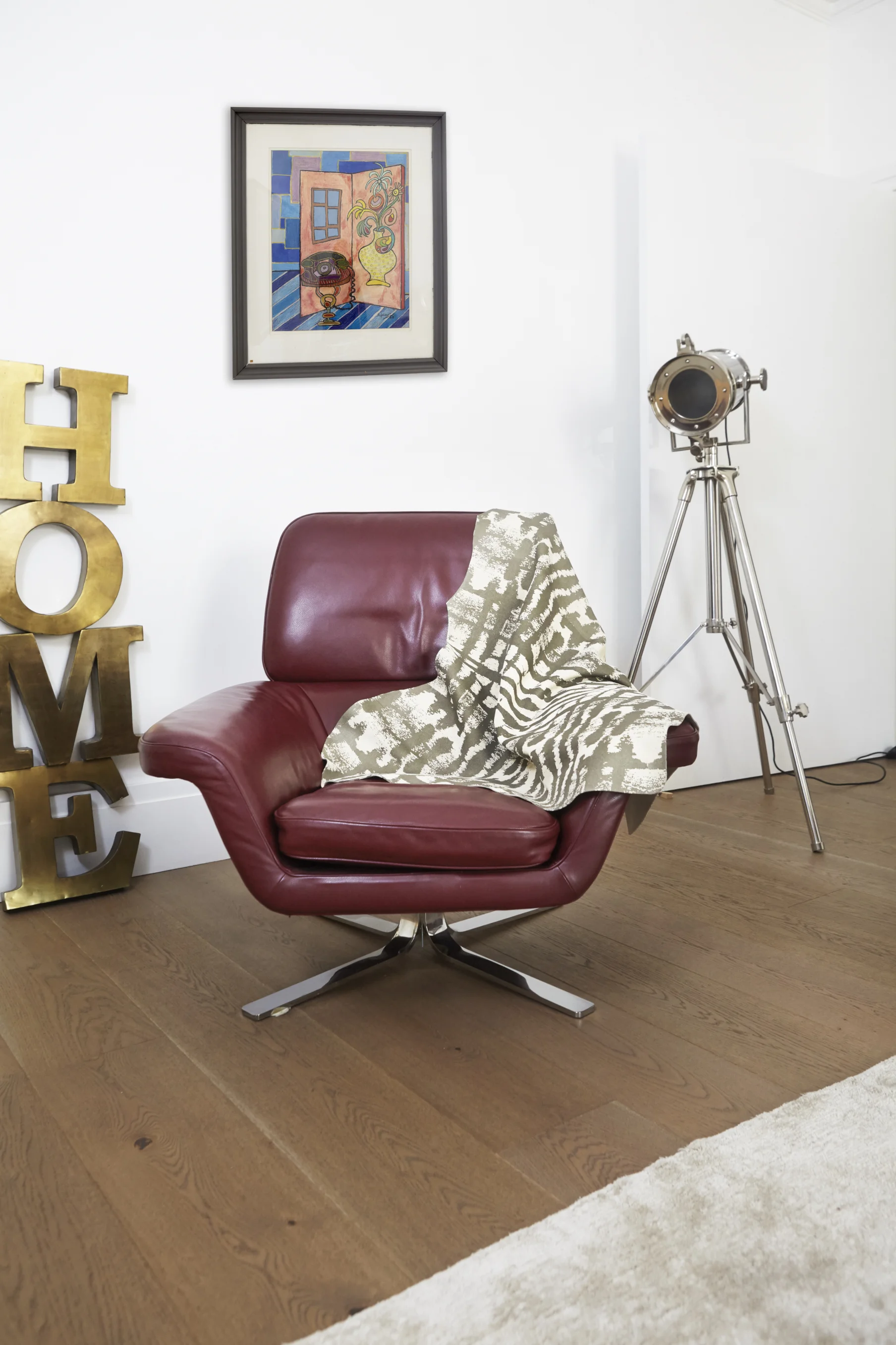 Kete Pa Suede Throw, Beige + Bronze, Hand Printed