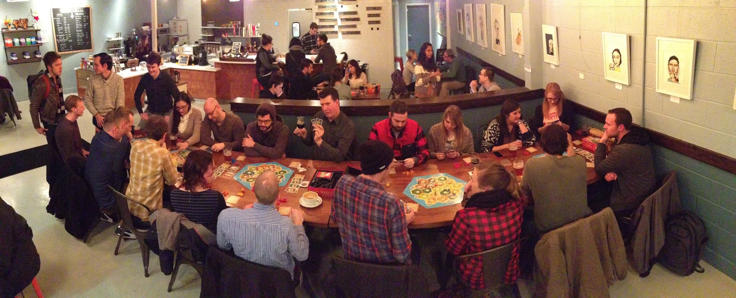 First Settlers of Catan game night, January 2015