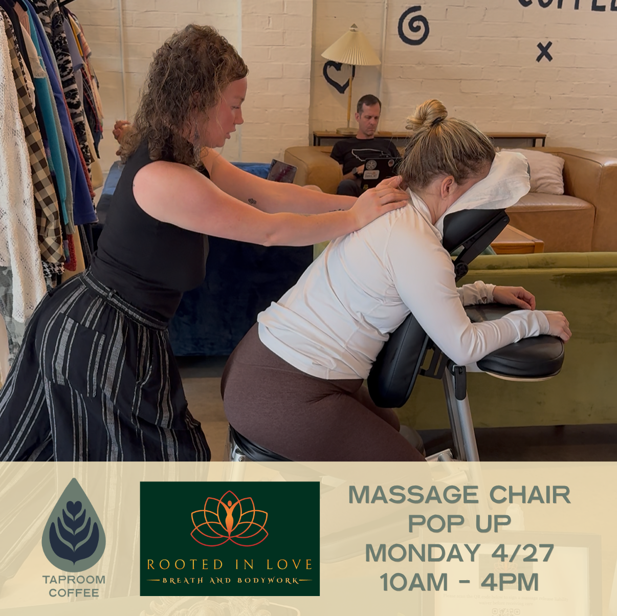 ROOTED IN LOVE MASSAGE chair POP UP