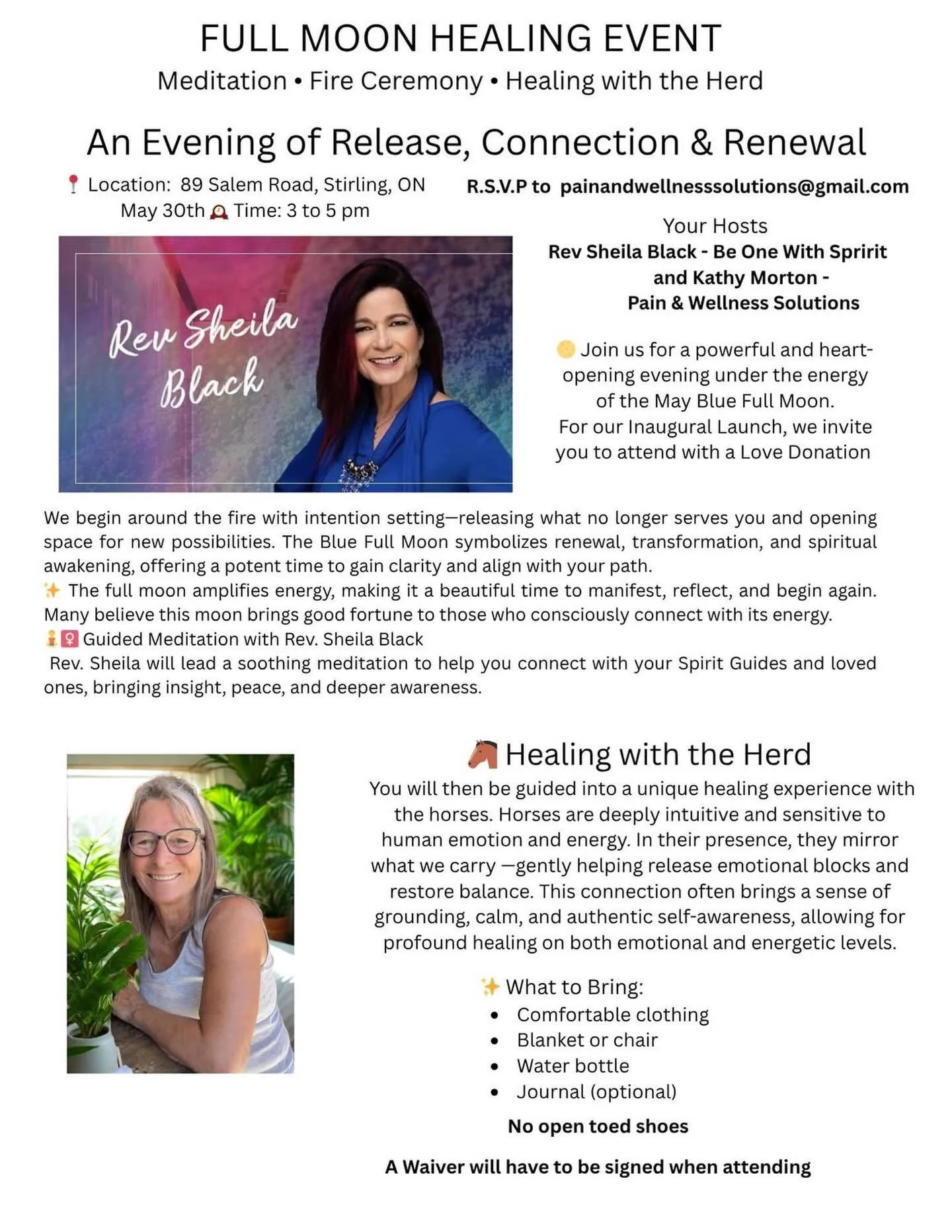 Full Moon Healing with the Herd, Release, Restore by the fire