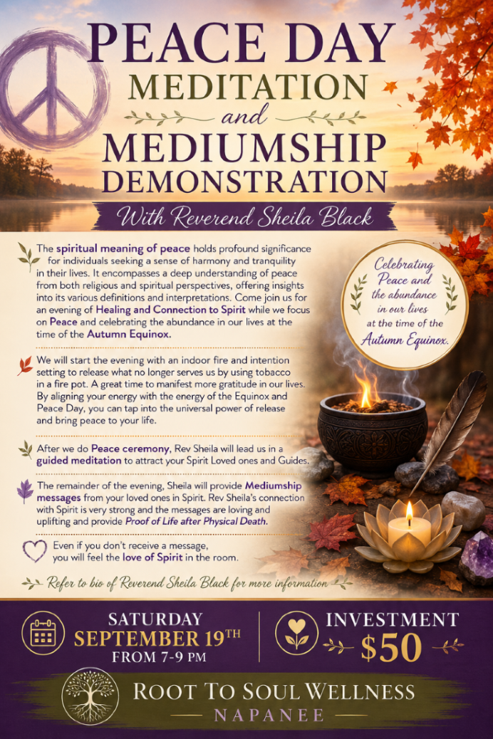 Peace Day Meditation and Mediumship Demonstration