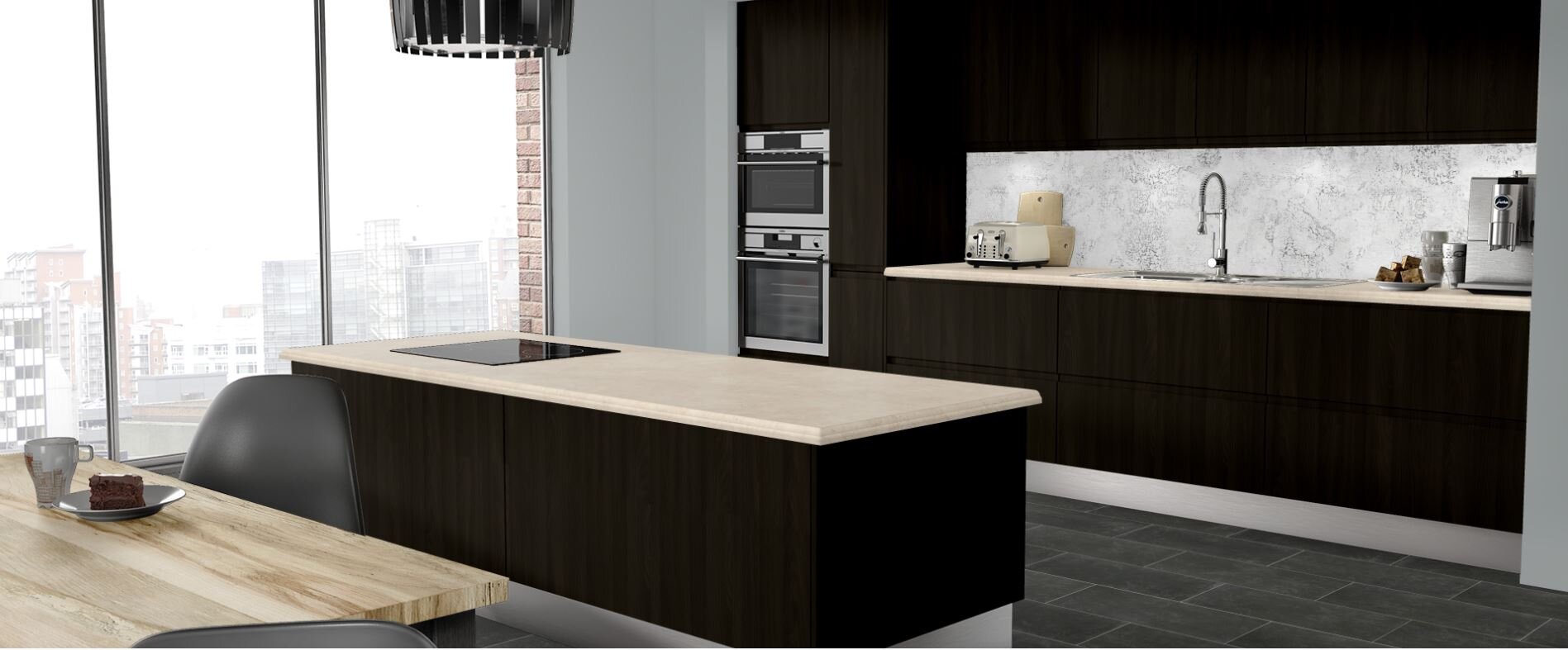 Hebron White Antique Finish Kitchen.JPG