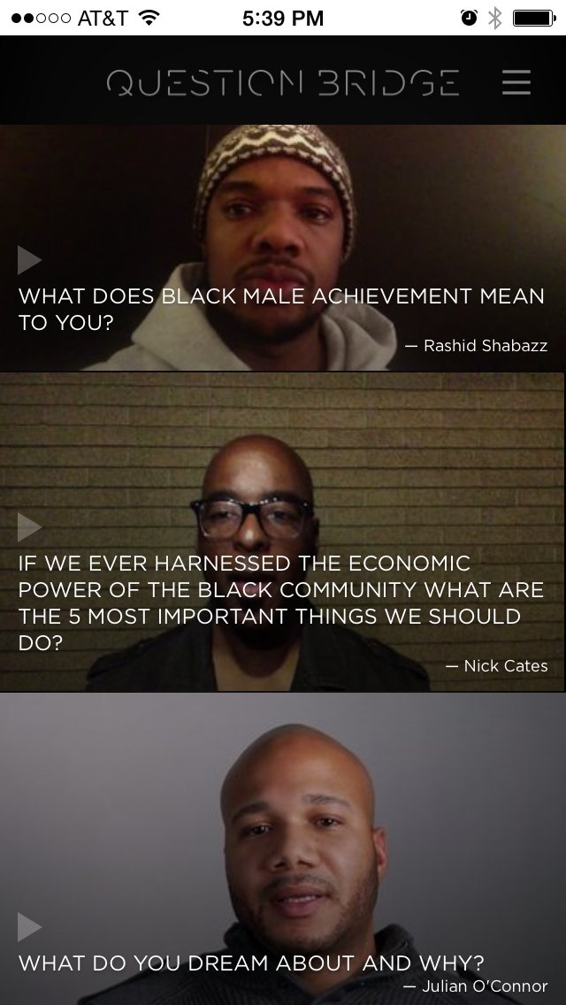 Question Bridge mobile app.