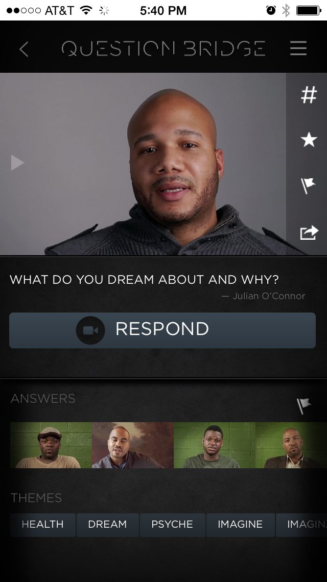 Question Bridge mobile app. respond page