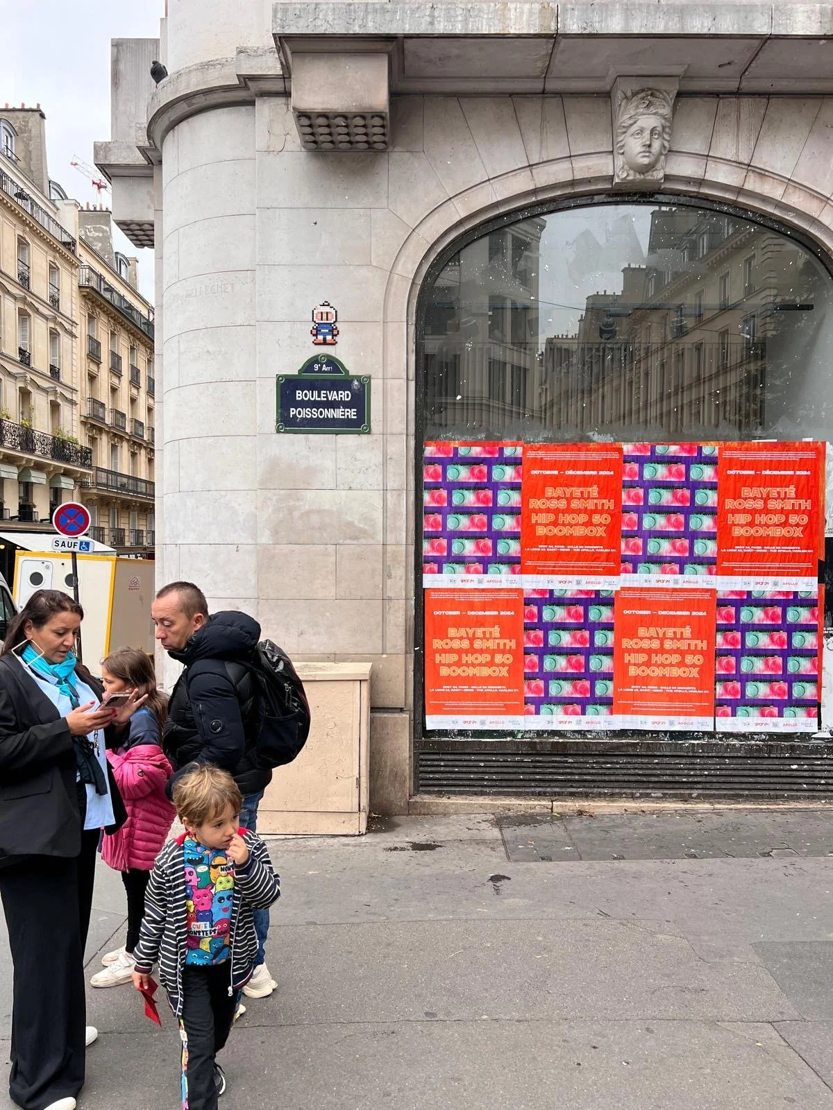 Hip Hop 50 Boombox posters installed in Paris France