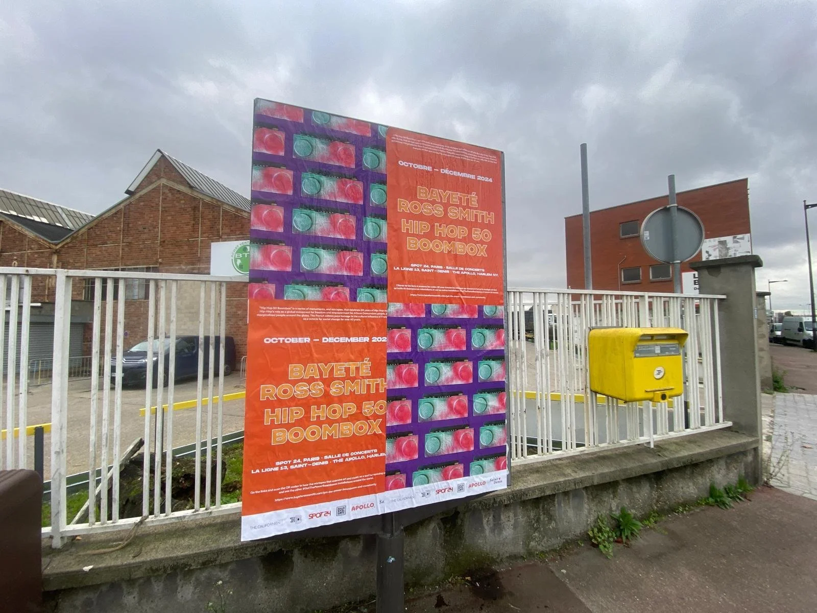 Hip Hop 50 Boombox, public art posters installed in Saint-Denis, France