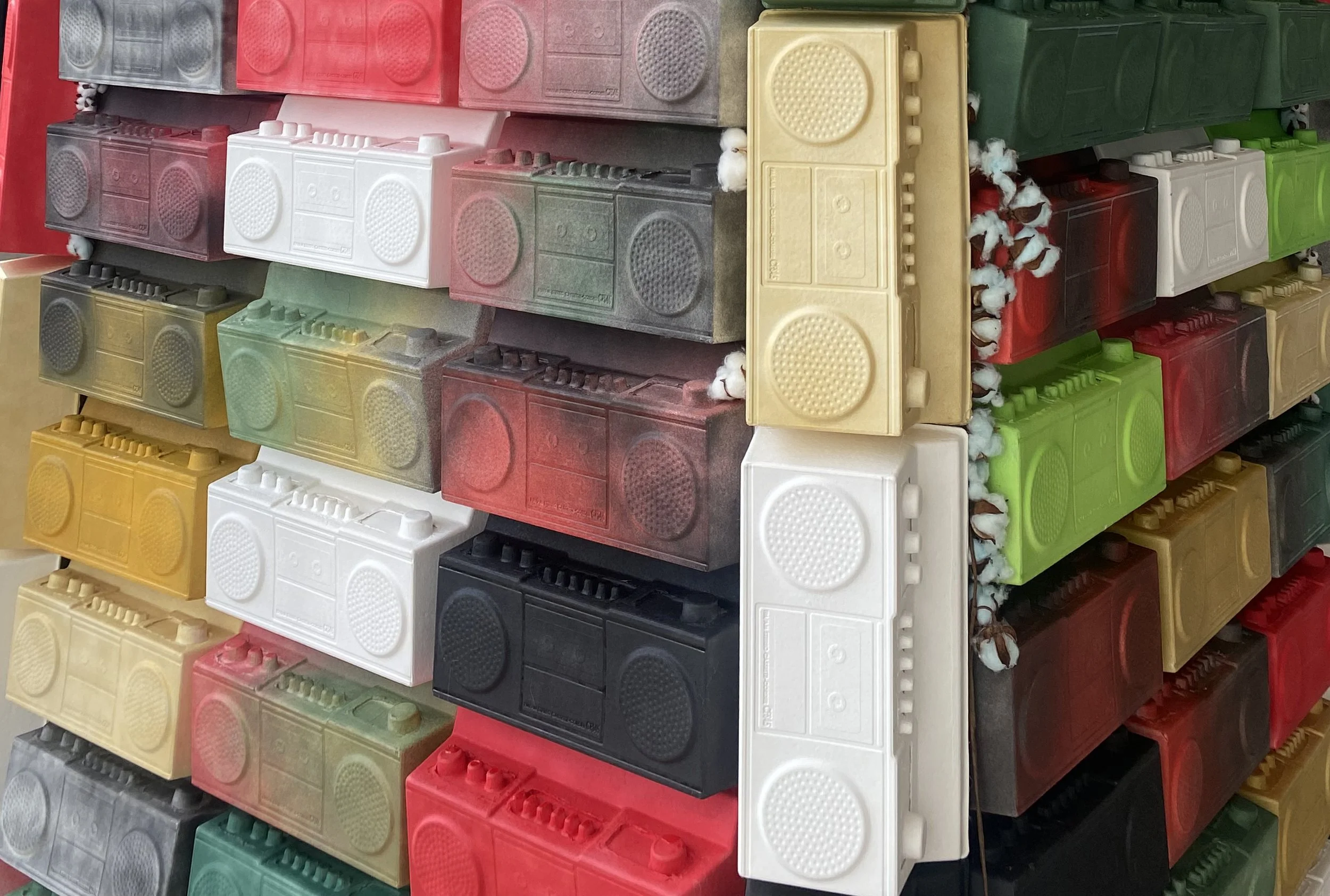 Sugarcane and Cotton Boomboxes Together Sculpture Detail.jpg