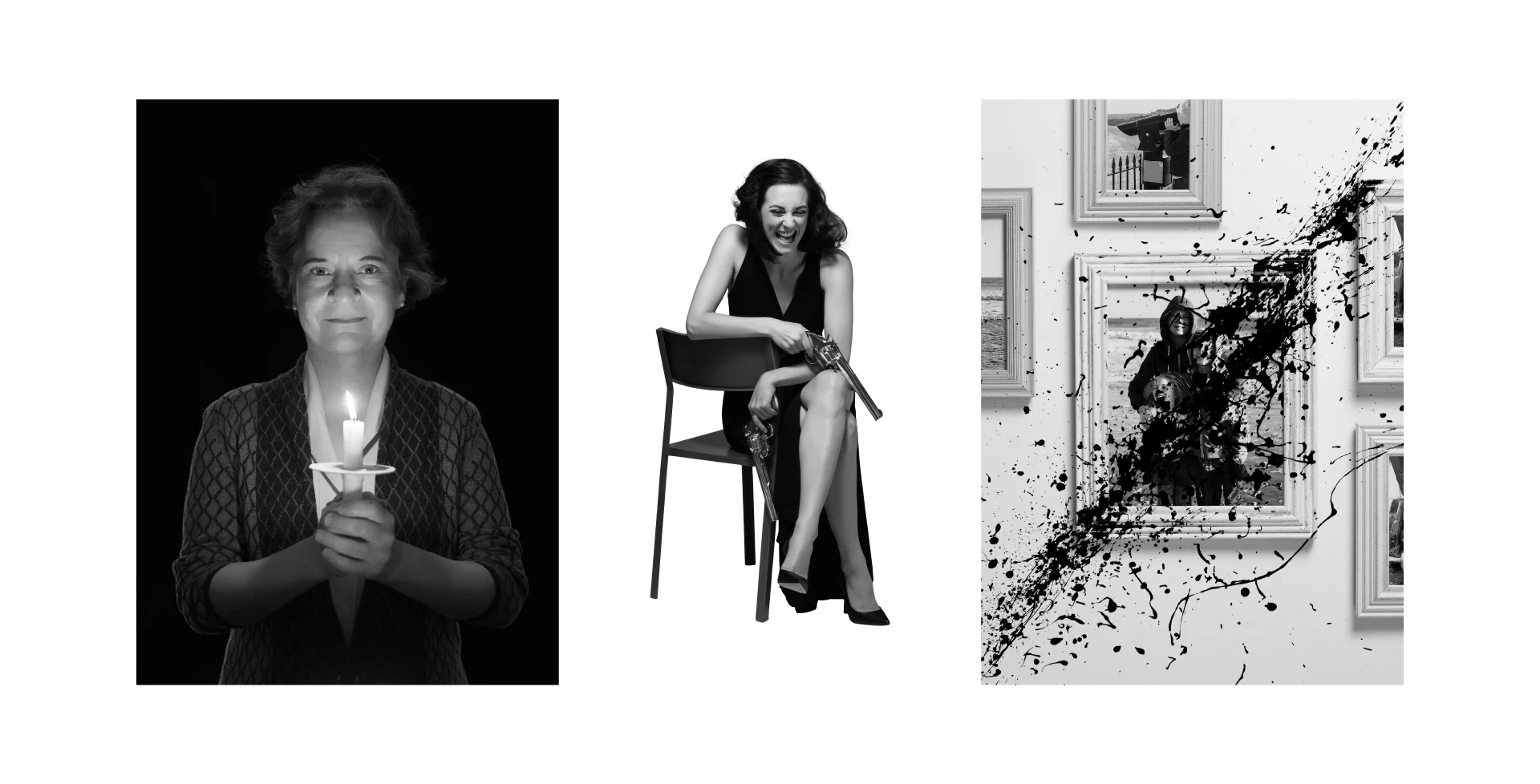 From left to right: Apple Family, Hedda Gabler, Moment