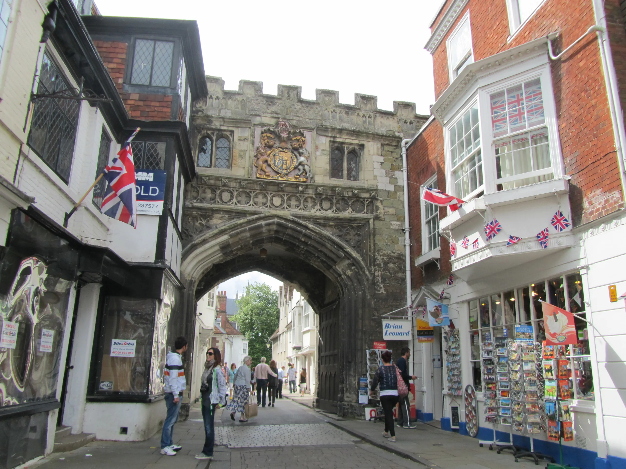 Close-up of old arch in Salisbury