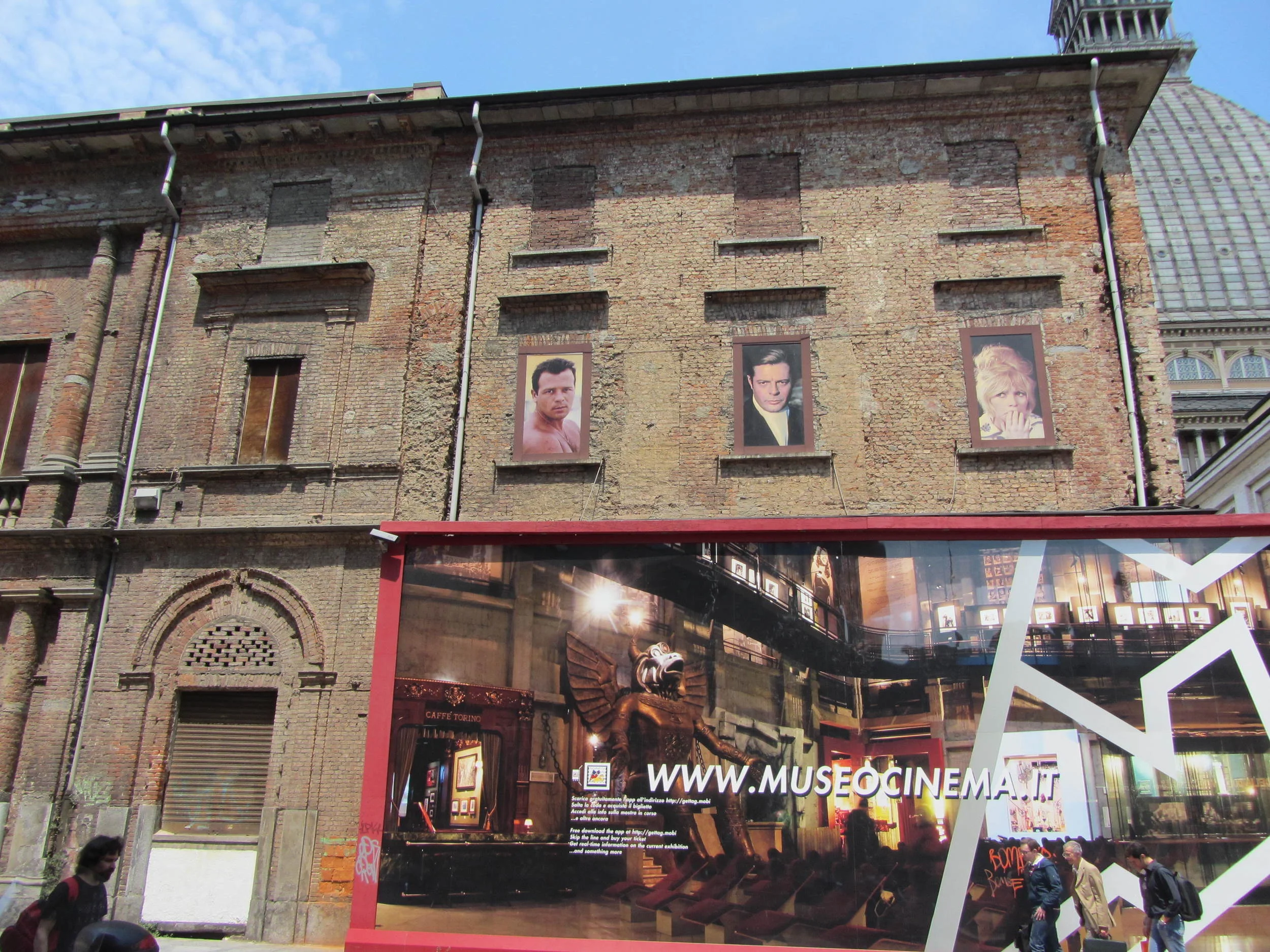  Torino - Side wall of the Cinema Museum building 