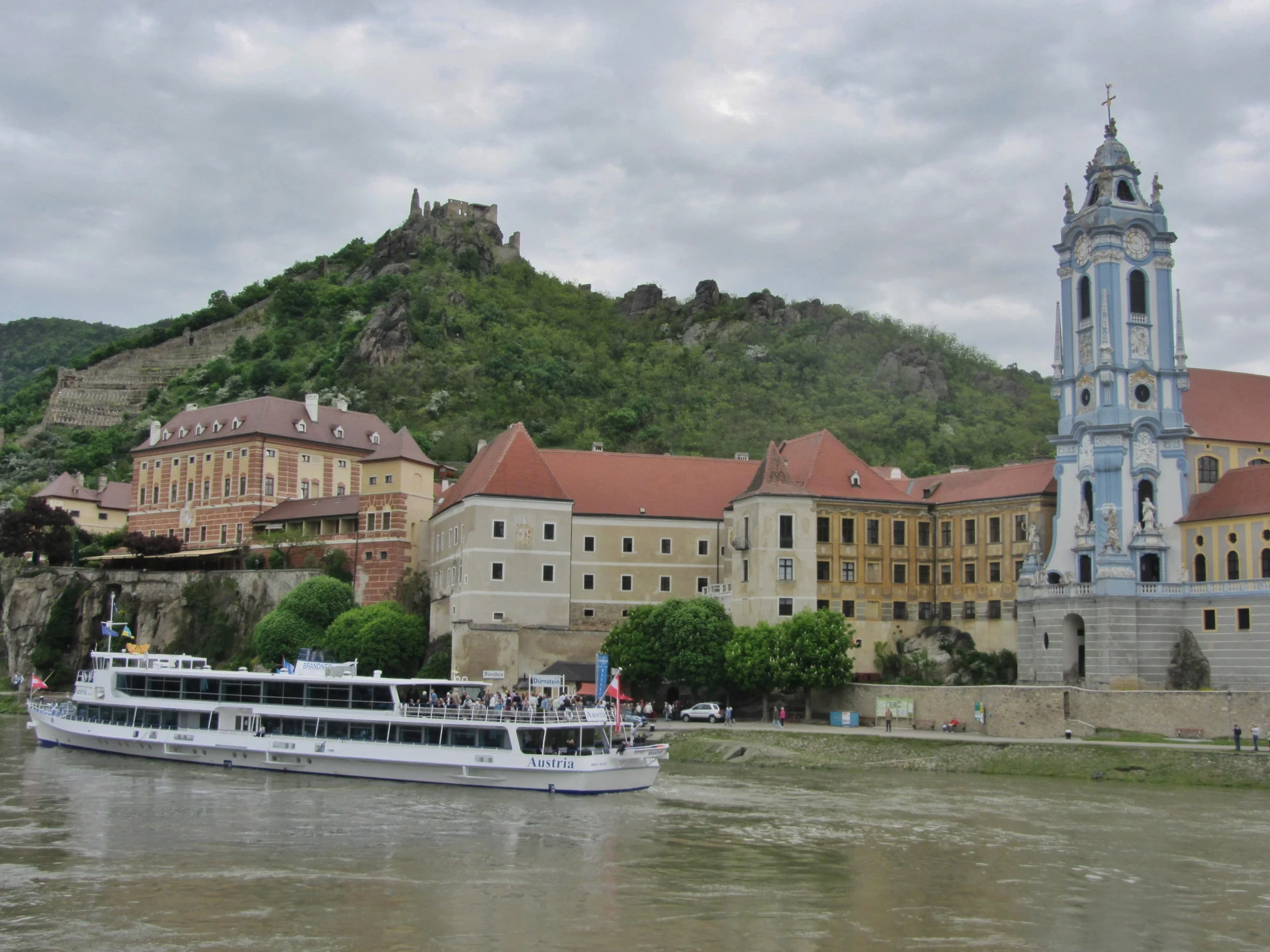  Durnstein castle and village from our ship 