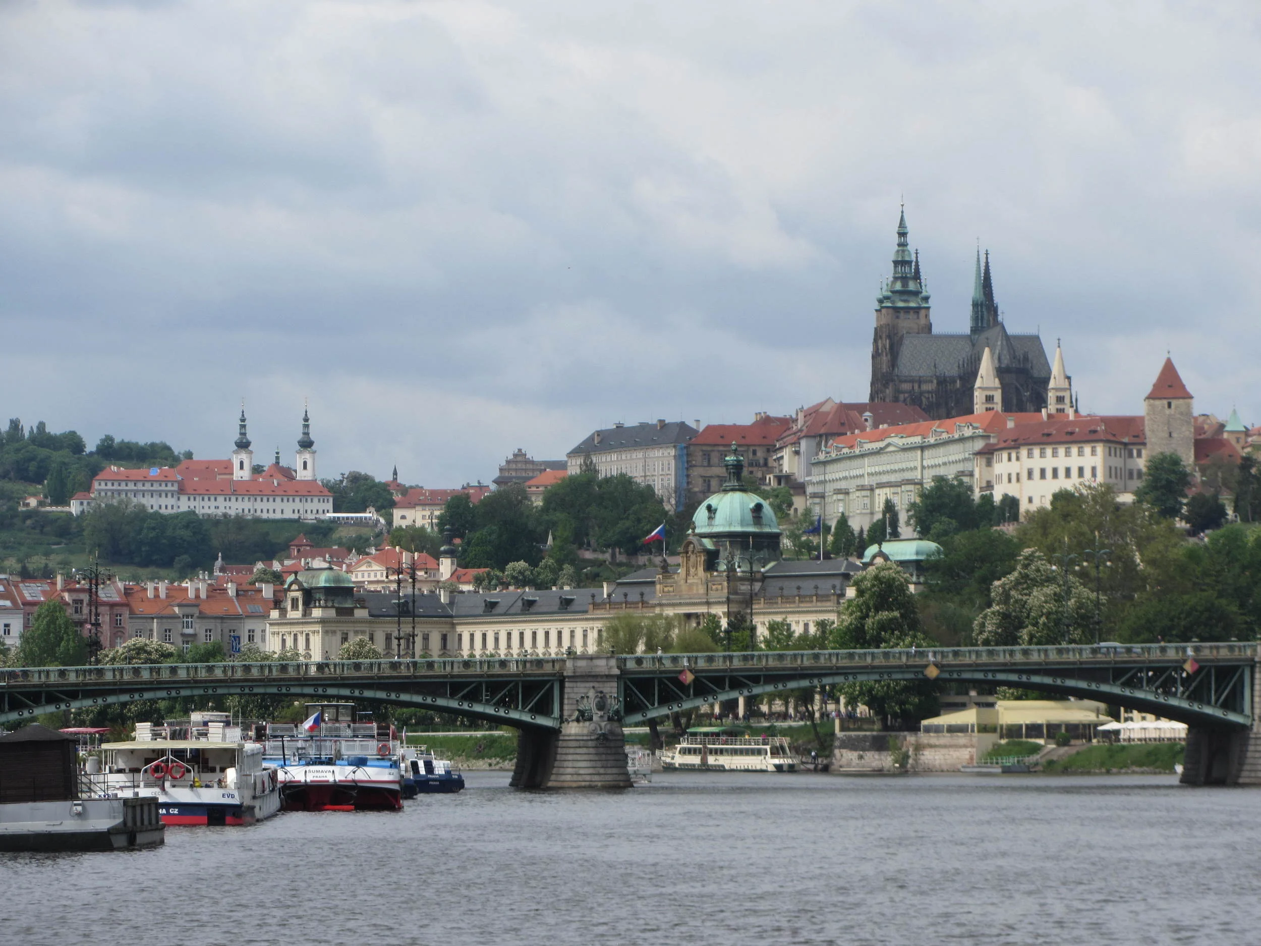  Prague-Charles Bridge and St. Vitus from the river 