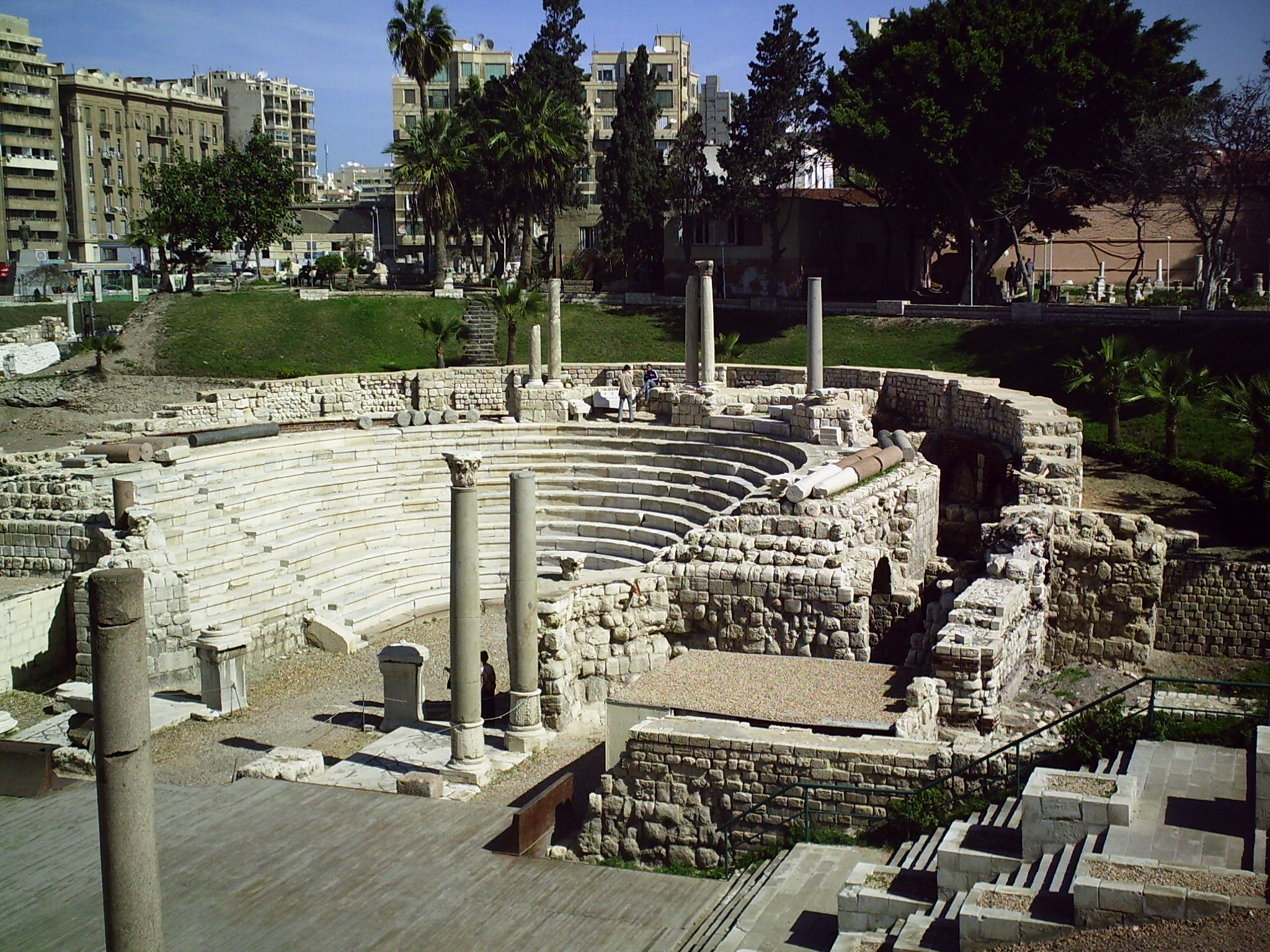  Ruin of ancient Roman Ampitheater in Alexandria, Egypt 
