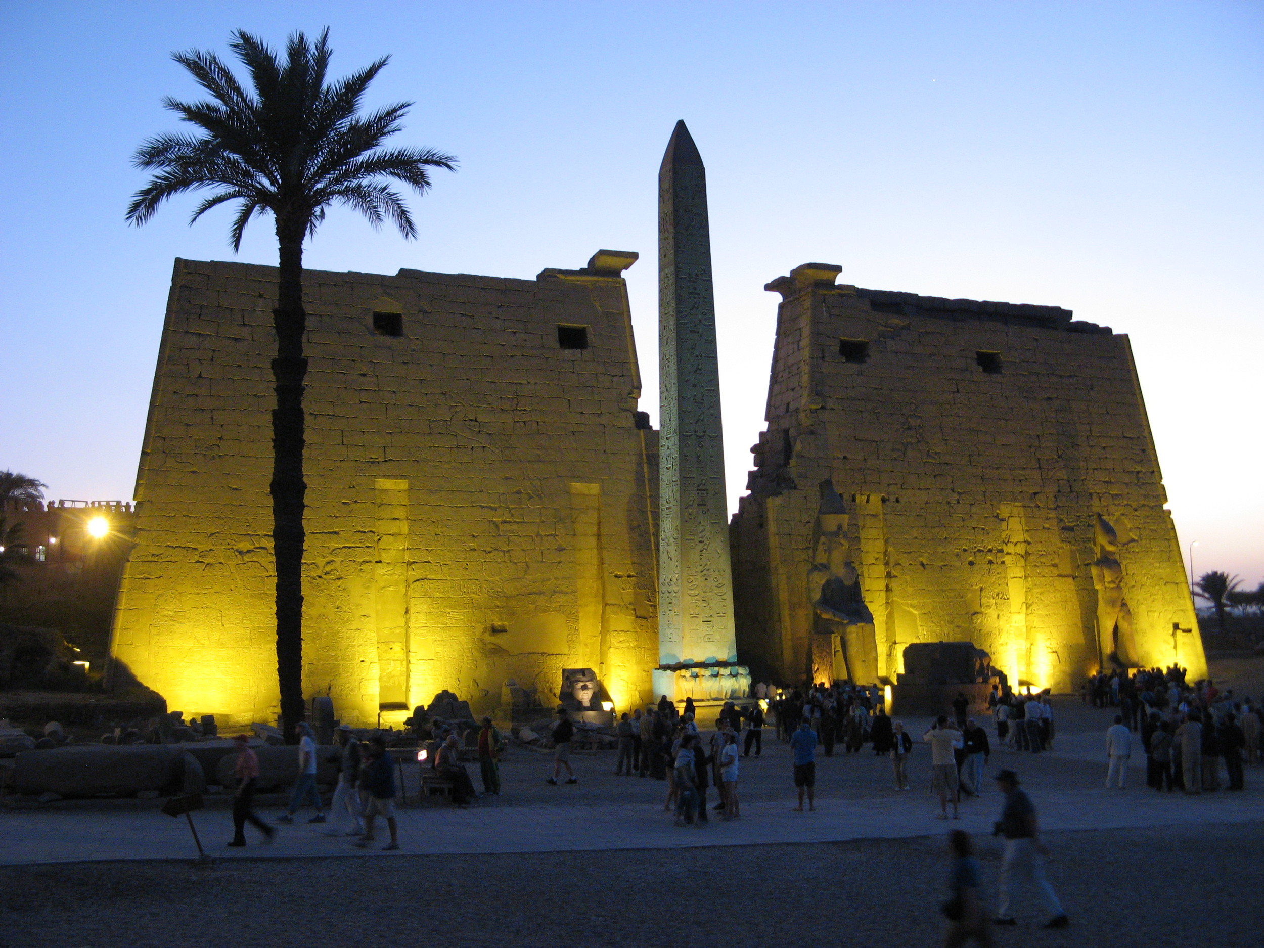  The Luxor Temple at dusk 