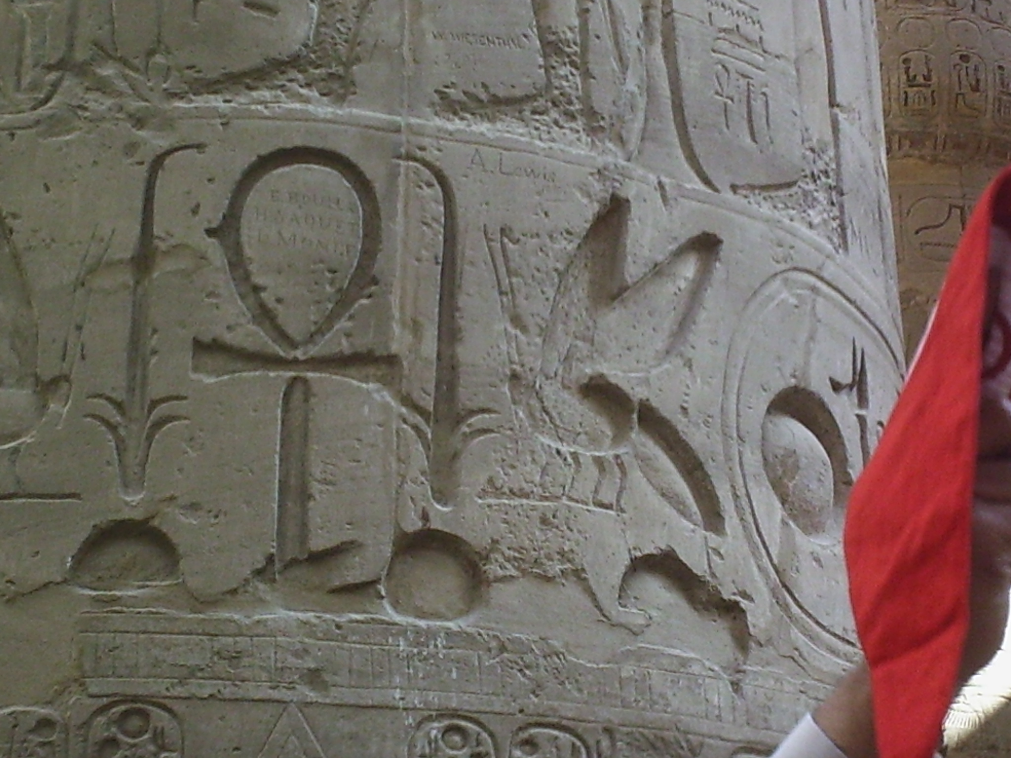  Hieroglyphics on columns at Karnak 