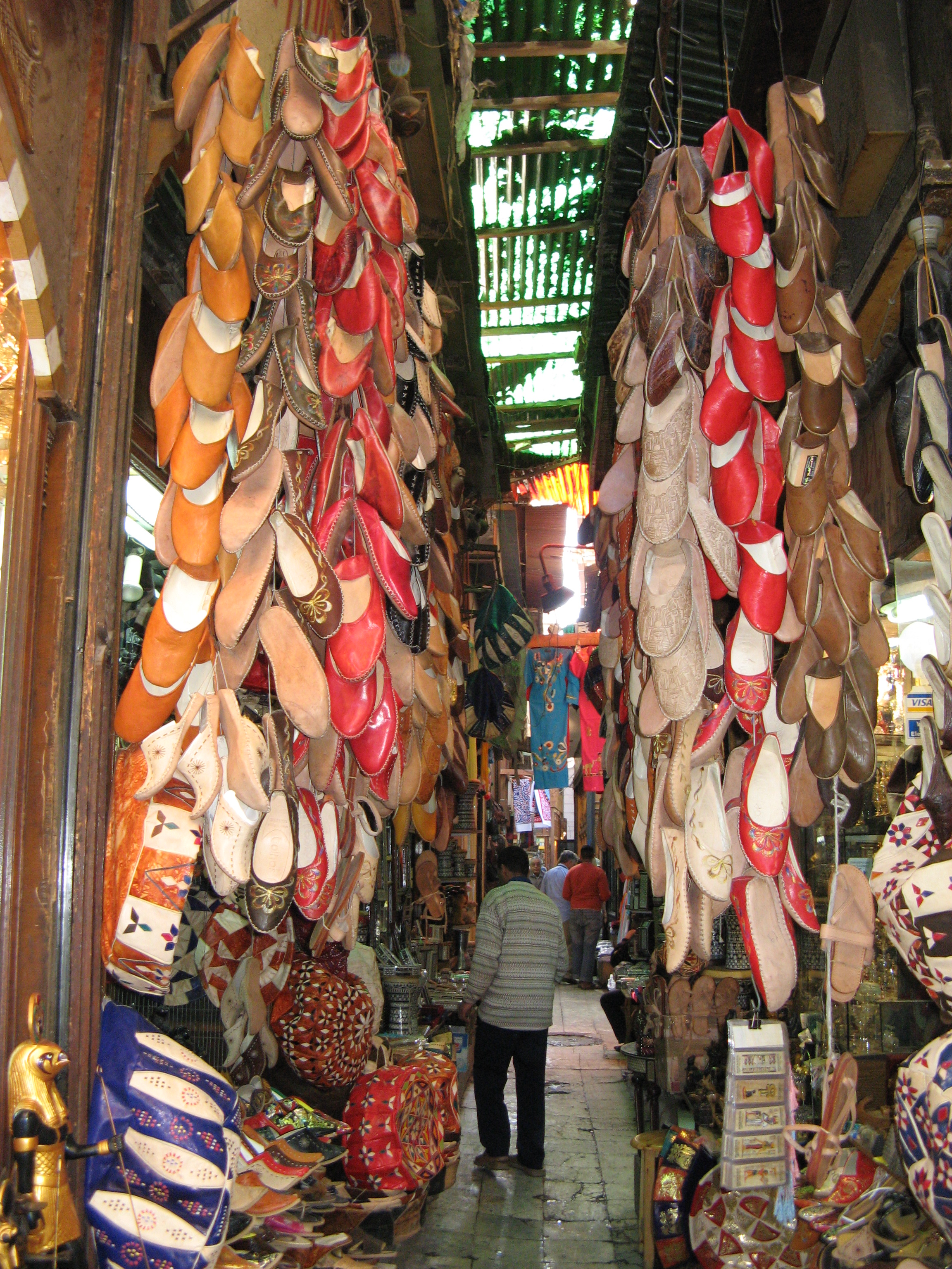  Of of many rows of stalls in the Khalili Bazaar, Cairo 