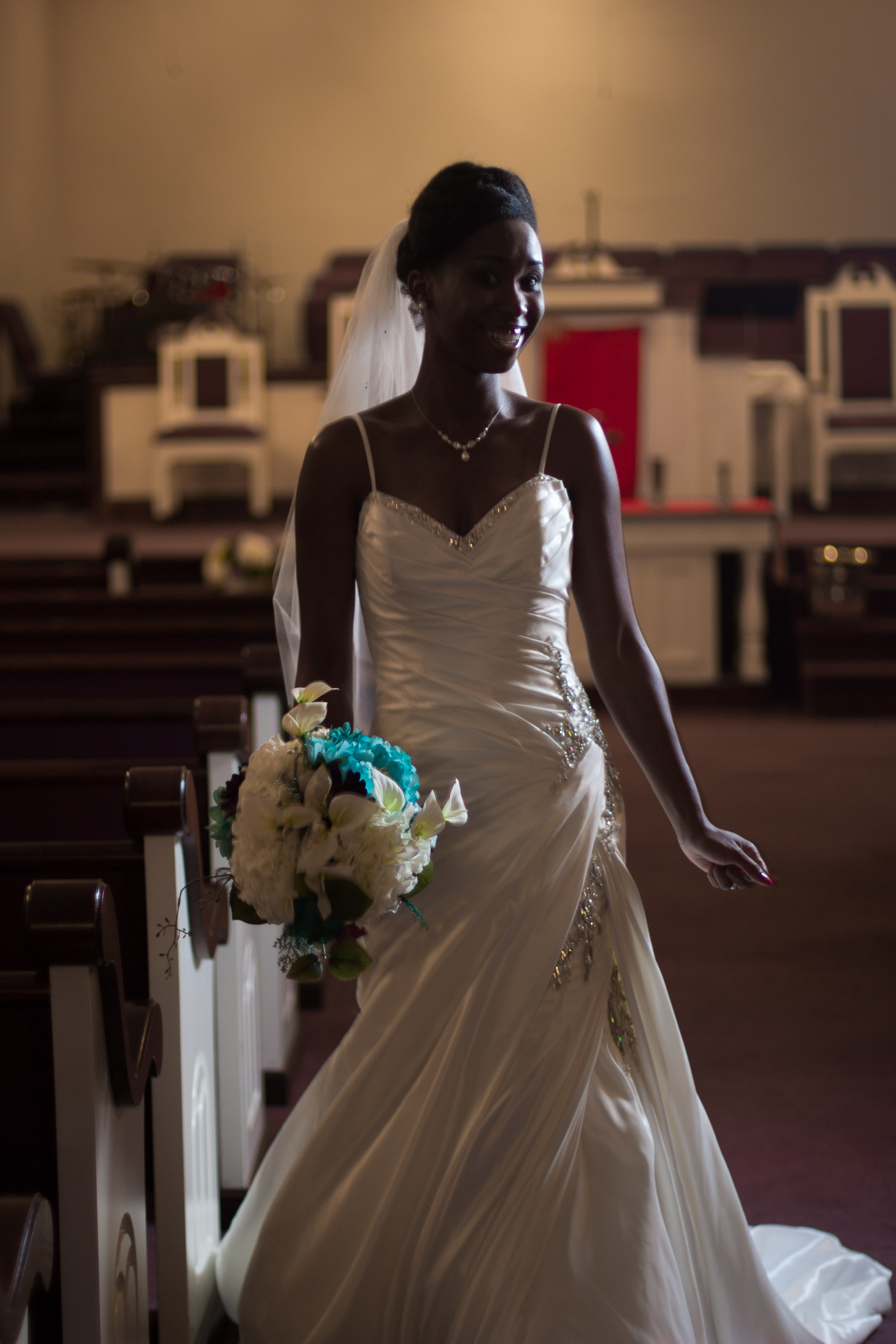 dramatic bridal portrait lighting
