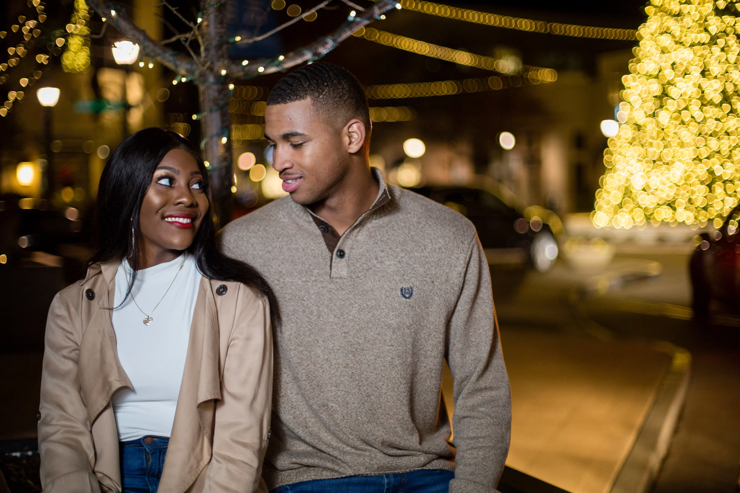 North Hills Raleigh Date Night Photoshoot | Cleveland + Leasia | Date Night Mini Session | Raleigh NC Photographer | Bryant Tyson Photography | www.memoriesbybryant.com