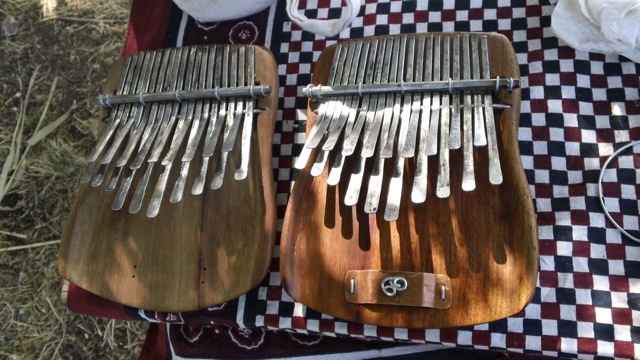   Two of the many Karimbas Phillip has made. Note the "19 reeds" he talks about later.&nbsp;  