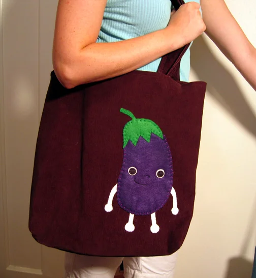Eggplant Food Friend Tote