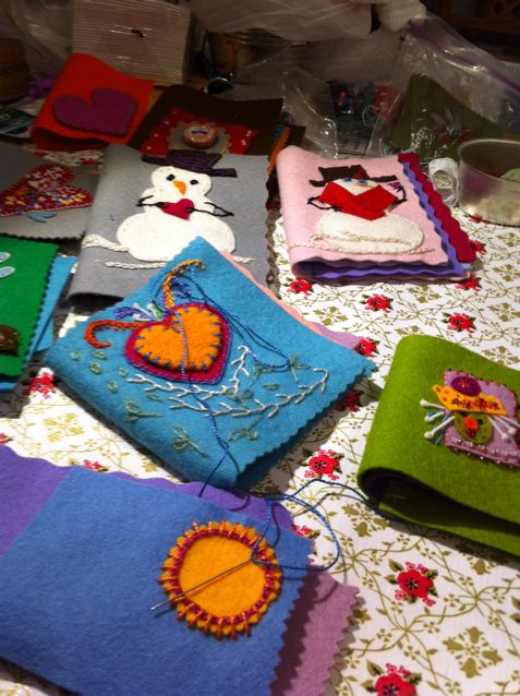 felt needle books