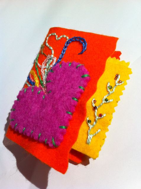 felt needle book