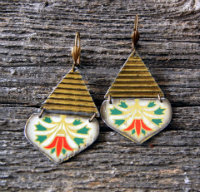 Linda-Hart-Vintage-Lotus-tin-earrings