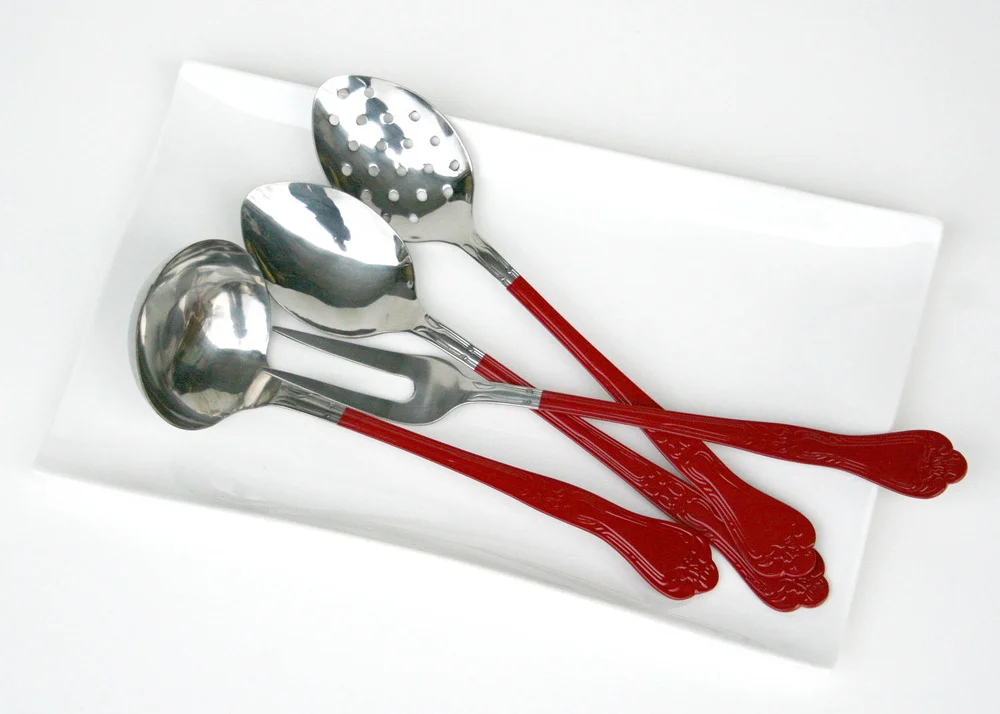 red powder coated