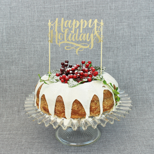 Happy Holidays Cake Topper 4