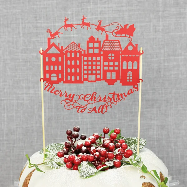 Merry Christmas to All Cake Topper 5
