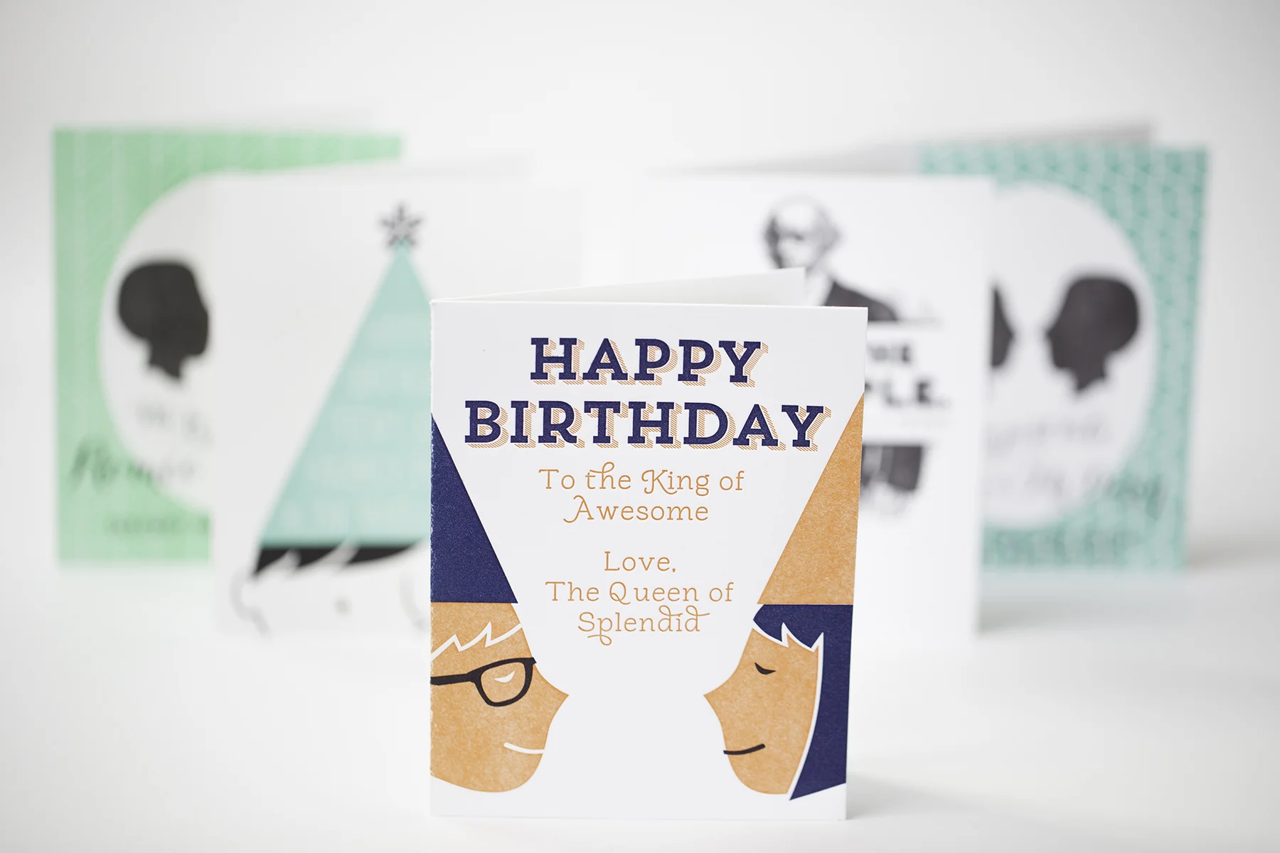 Five cards standing, paper bandit Press