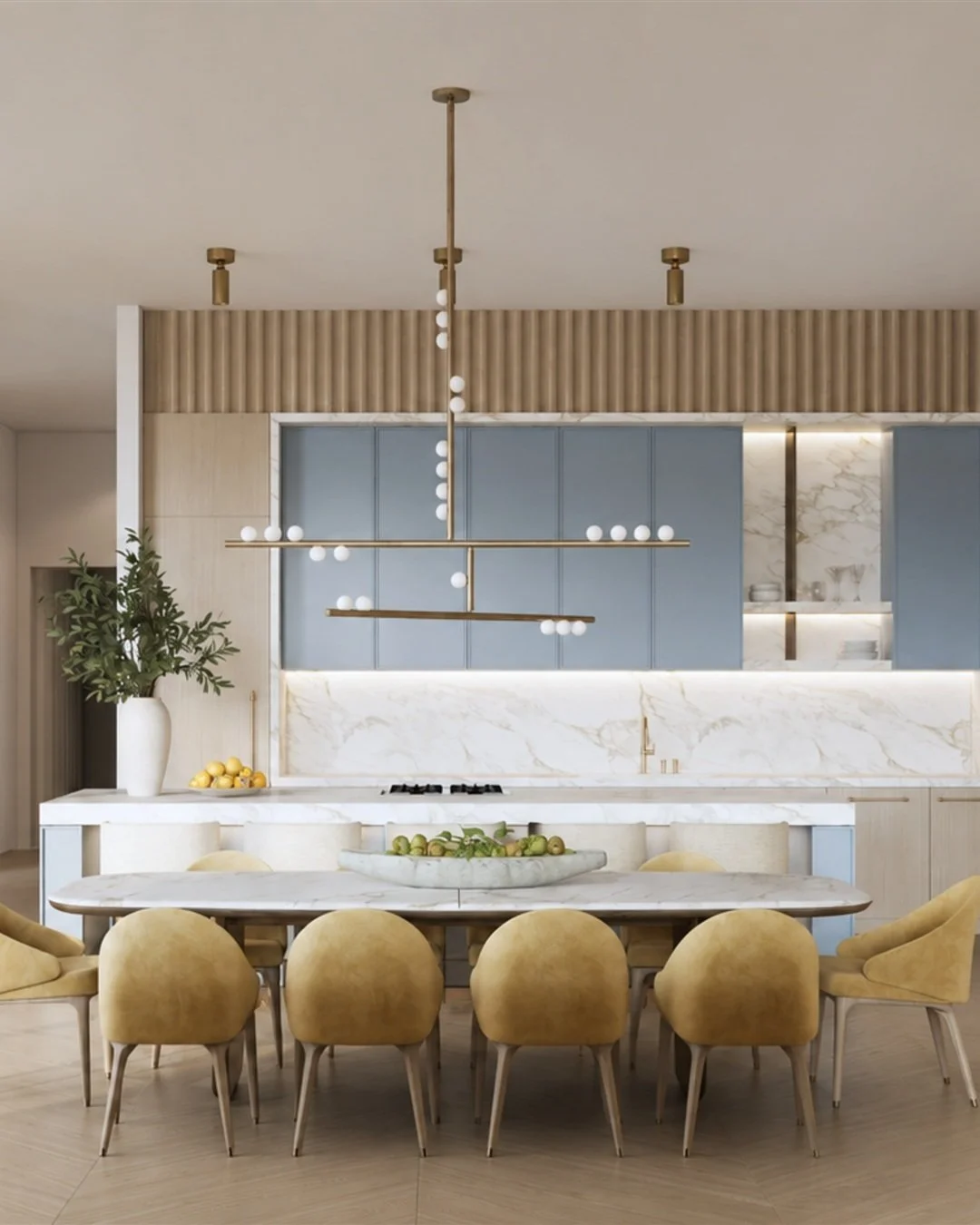 A place to sit often becomes a place to catch up.

At the kitchen island, around the dining table, or outside by the grill, this home concept offers different settings for spending time together. Some indoors, some in the open air, each with room to 