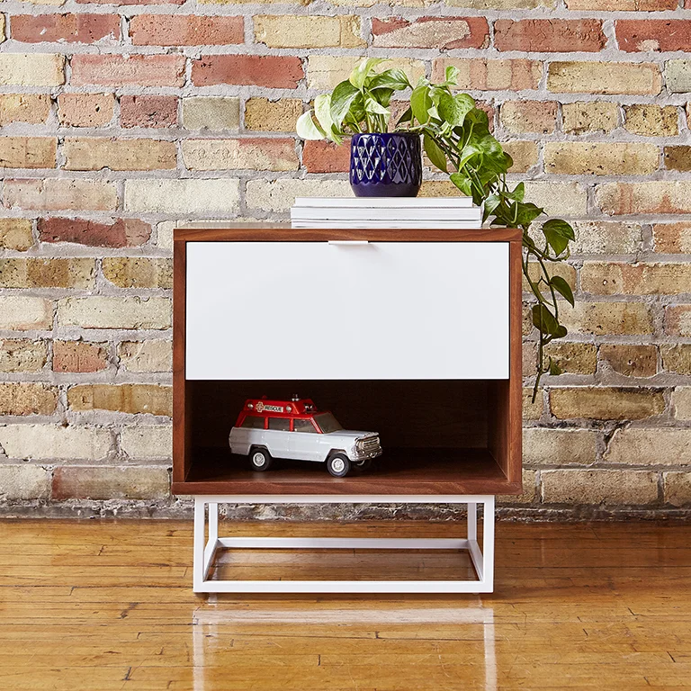 Emerson End Table - Walnut and White - L01.jpg
