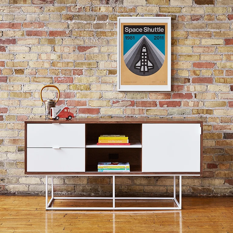 Emerson Media Stand - Walnut and White - L01.jpg