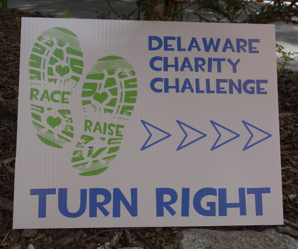 Directional signs you will see as you are driving to the park on Saturday.