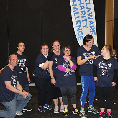 The Down Syndrome Association of Delaware team had many athletes compete in the 8 a.m. timeslot on Saturday.