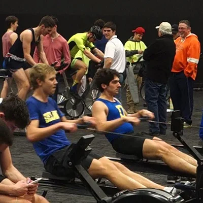 The University of Delaware Men's Crew team won the Winter 2017 Race to Raise fundraising competition, the Run, Row, Bike Men's Team Division, and had a teammate win the Run, Row, Bike Individual Men's division. They also had competitors finish second in the Run, Row, Bike Women's Team division.