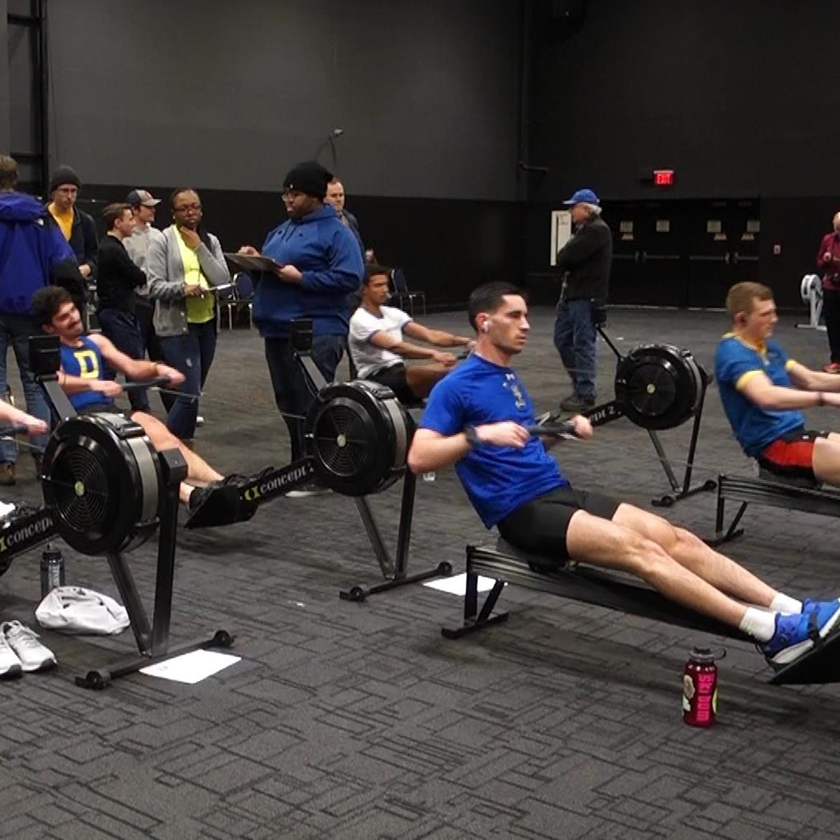 University of Delaware Men's Crew won the Winter Race to Raise fundraising competition for the second year in a row by raising more than $5,000 and also defended its title in the Run, Row, Bike Men's Team division of the indoor triathlon.
