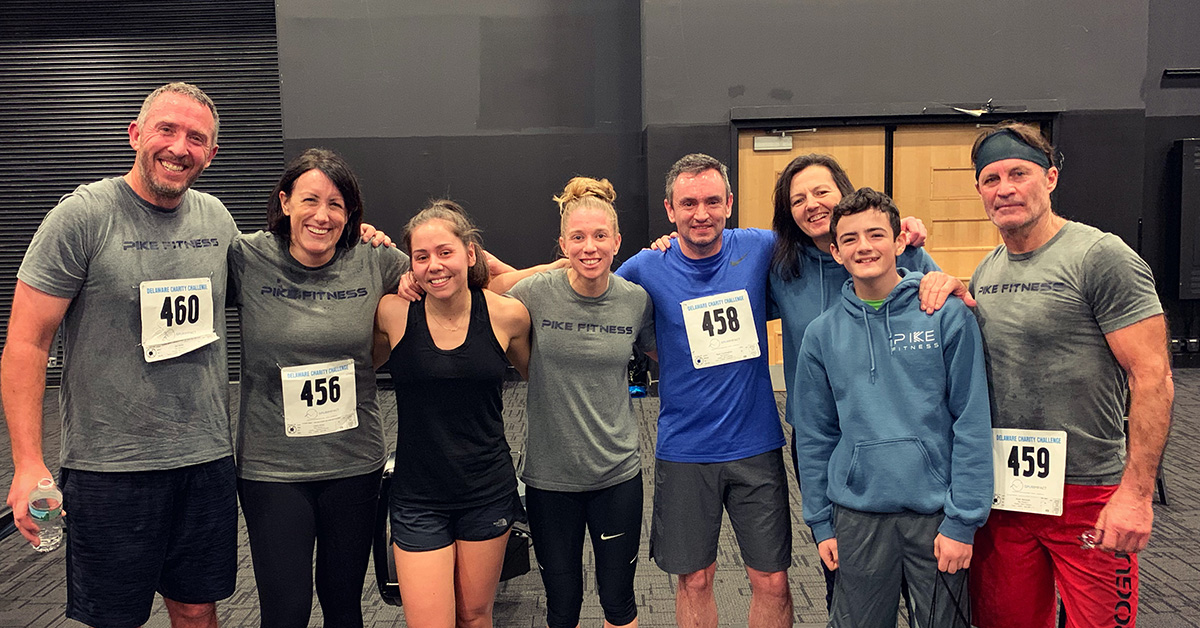 Team Pike Fitness competed in the 2019 Delaware Charity Challenge winter indoor triathlon, winning the Medley Women’s division in the indoor triathlon and donating their prize money to Mike Clark Legacy Foundation.