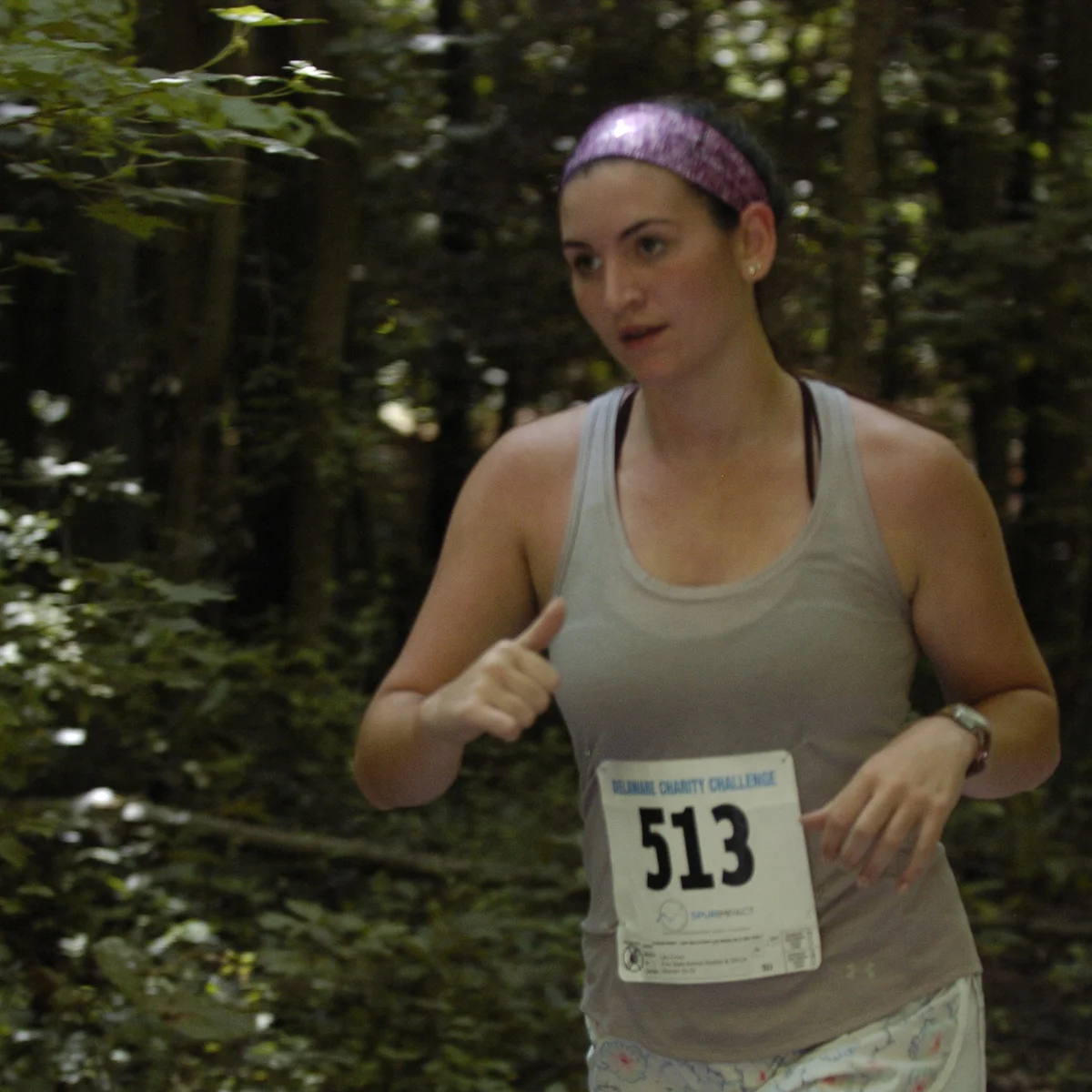 The women's division of the 5K was won by Lilly Crone (Felton, DE, Team Race for the Animals at First state Animal Center and SPCA) with a time of 27:56.