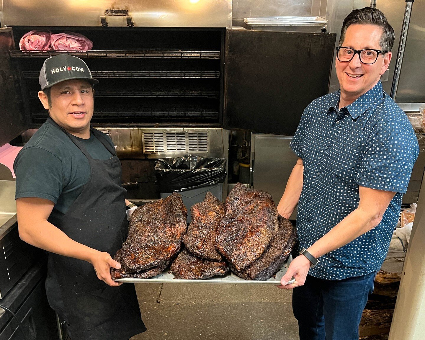 We're ready for the weekend! Who wants some slow-smoked Texas Brisket? 🔥