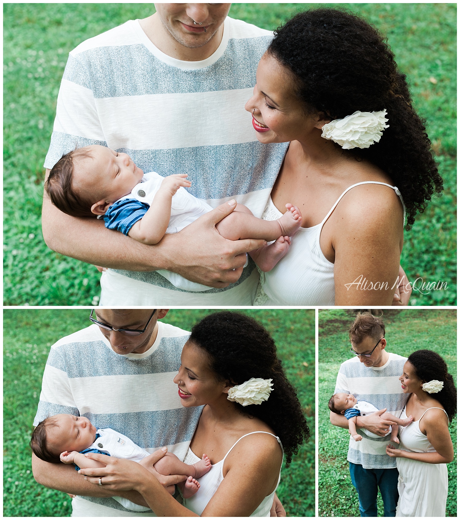 Look at that sweet boy smiling at his momma.